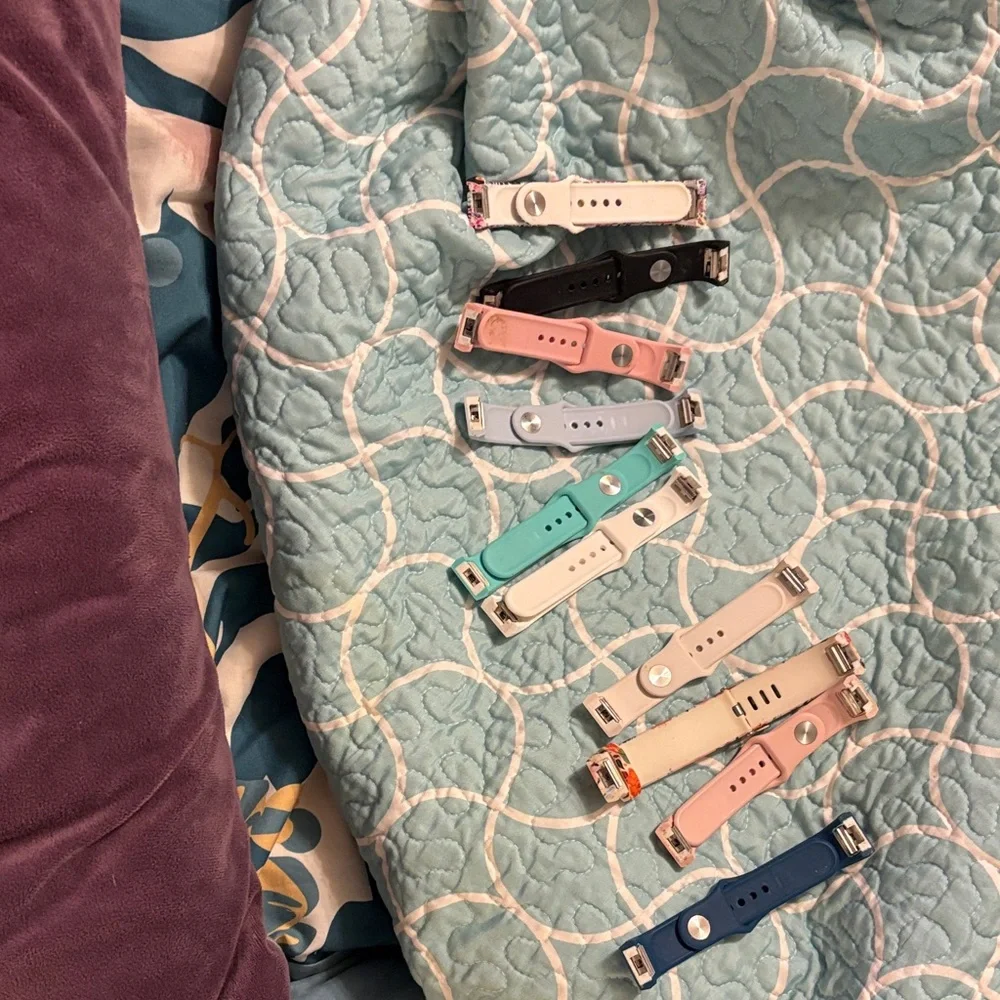 Apple Watch Pink and Blue Wearable Wristbands